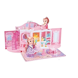 ست اسباب بازی خانه عروسکی 2 در 1 مدل کیف ویلایی 2in1 Portable Dollhouse Toy Playset with Carry Handle _اسباب بازی